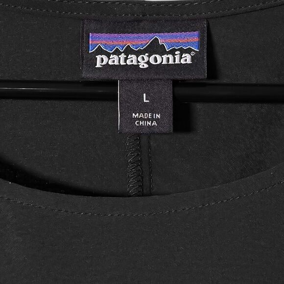 Patagonia Fleetwith Belted Dress Basalt Black Sleeveless Pockets Lightweight L - Picture 3 of 10